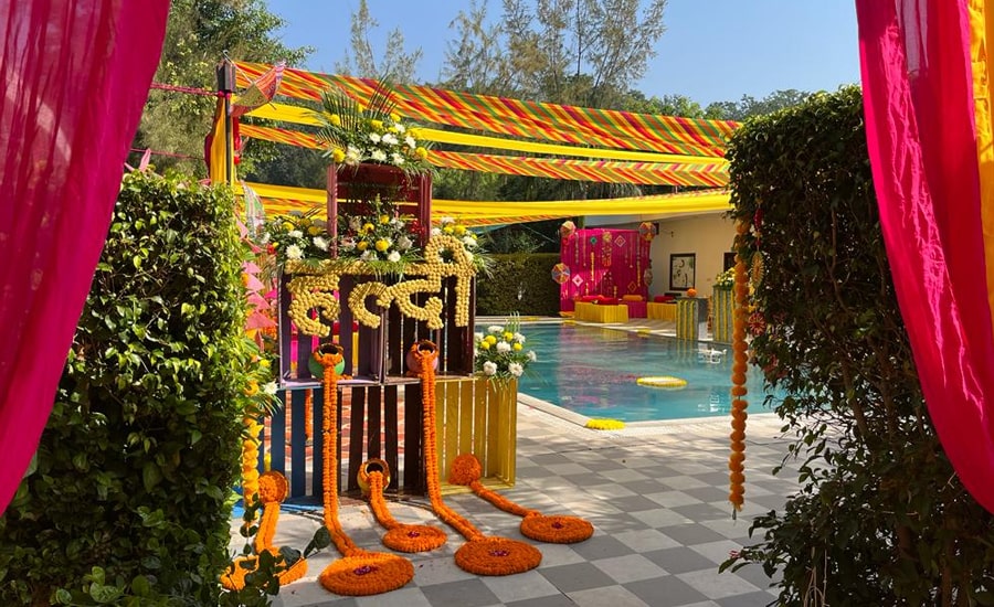 %Resort In Lansdowne% %7 hills 9911125253% haldi function destination wedding in uttarakhand